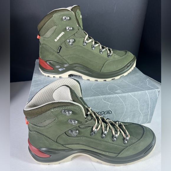 NIB LOWA Women’s Renegade GTX MID Ws Grey/Green Panna Boots - Size: 10 1/2 US - Picture 3 of 15